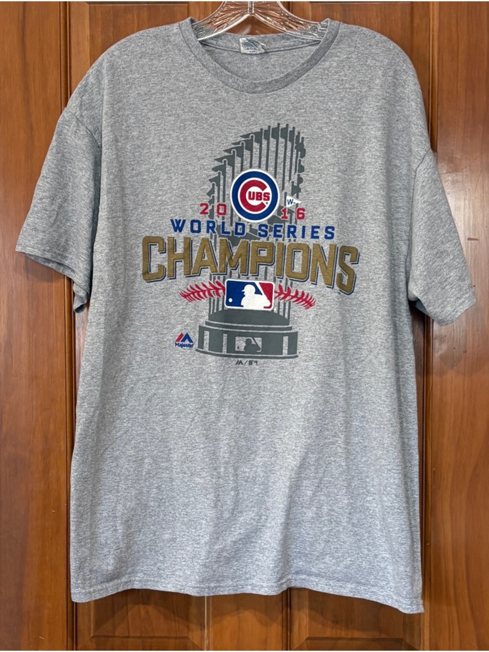 Delta Gray 2016 Cubs World Series Champions Graphic Tee